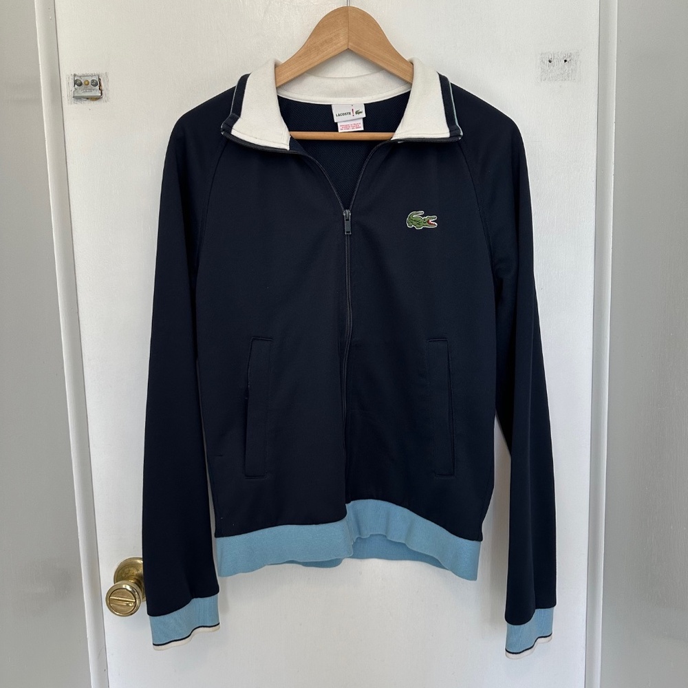 Lacoste Mens blue zip up jacket (med)